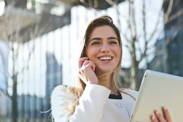 A person on a phone call.